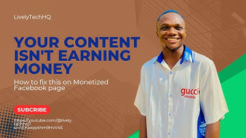 Your Content Isn’t Earning Money #yourcontentisntearningmoney #facebookpage 