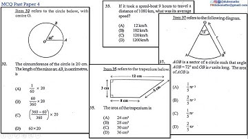 32,33,35&37 | Measurement | Multiple Choice 4 | CXC CSEC Mathematics