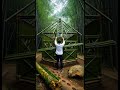 Bamboo House Timelapse Build 🌿🏠 Jungle Survival AI #shorts #timelapse #bamboo | build | jungle | ai