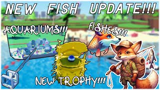 FISHES u0026 SHARKS! NEW TROPHY! AQUARIUMS! BLOCK TYCOON UPDATE!