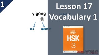 Lesson 17 Vocabulary 1 | HSK 3 Standard Course – Teacher Explanation
