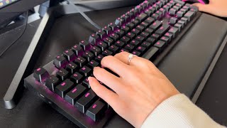 Lofi ASMR fast keyboard clicks | typing, clicking, tapping, whispering