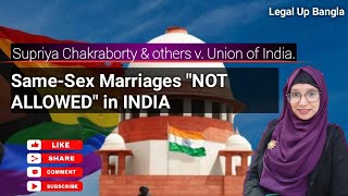 Same-Sex Marriages NOT ALLOWED in INDIA | Latest Supreme Court Judgment |Case study lgbtqia