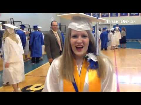 Sara Winegardner, salutatorian at McConnellsburg High School graduation. #mhsgrad2014