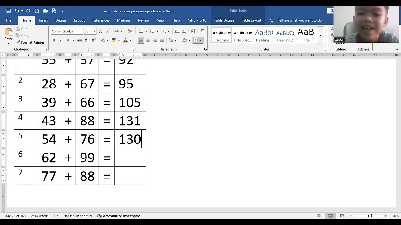 SABTU 21 FEB 2026 JASON SESI 2 PENJUMLAHAN PENGURANGAN
