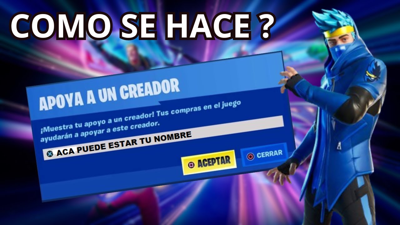 C mo tener el c digo de creador en fortnite 2024 youtube