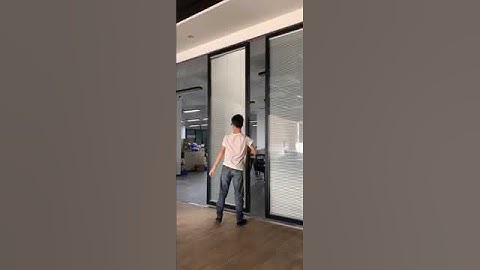 Movable partition wall with glass louvers #partition #interiordesign #partitionwall