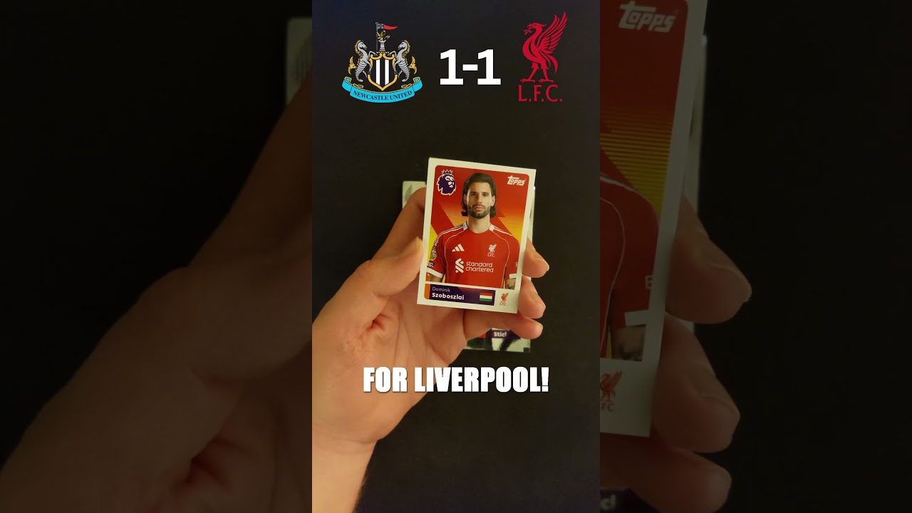 Прогноз на матч Ливерпуль против Ньюкасла с использованием наклеек Topps Premier League! 