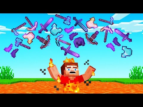 Minecraft But fire drops OP items.!!!!!!!!!