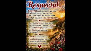 #Respect #Bunătate #SufletFrumos #Inspiratie #Valori #Empatie #Iertare #LinisteSufleteasca #Credinta