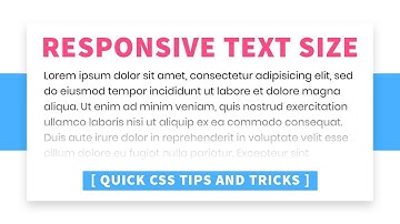 Responsive Font Size | CSS vw Unit