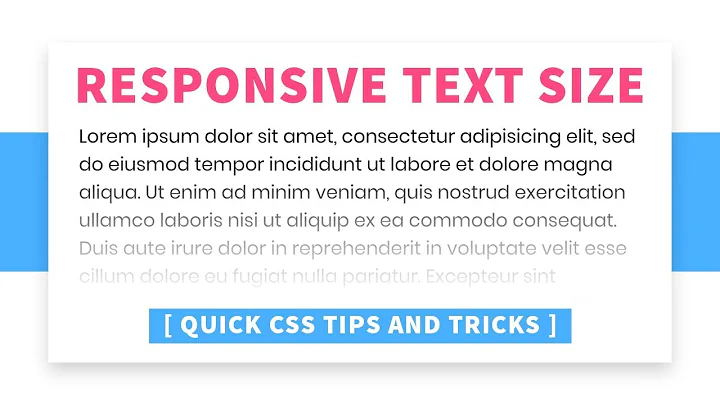 Responsive Font Size | CSS vw Unit