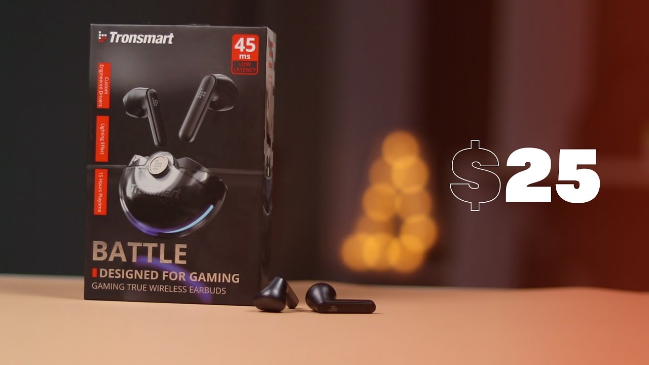 Best budget gaming earbuds Tronsmart Battle gaming earbuds full long
