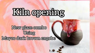 Kiln opening, new glaze combinations, using mayco and amaco glazes!