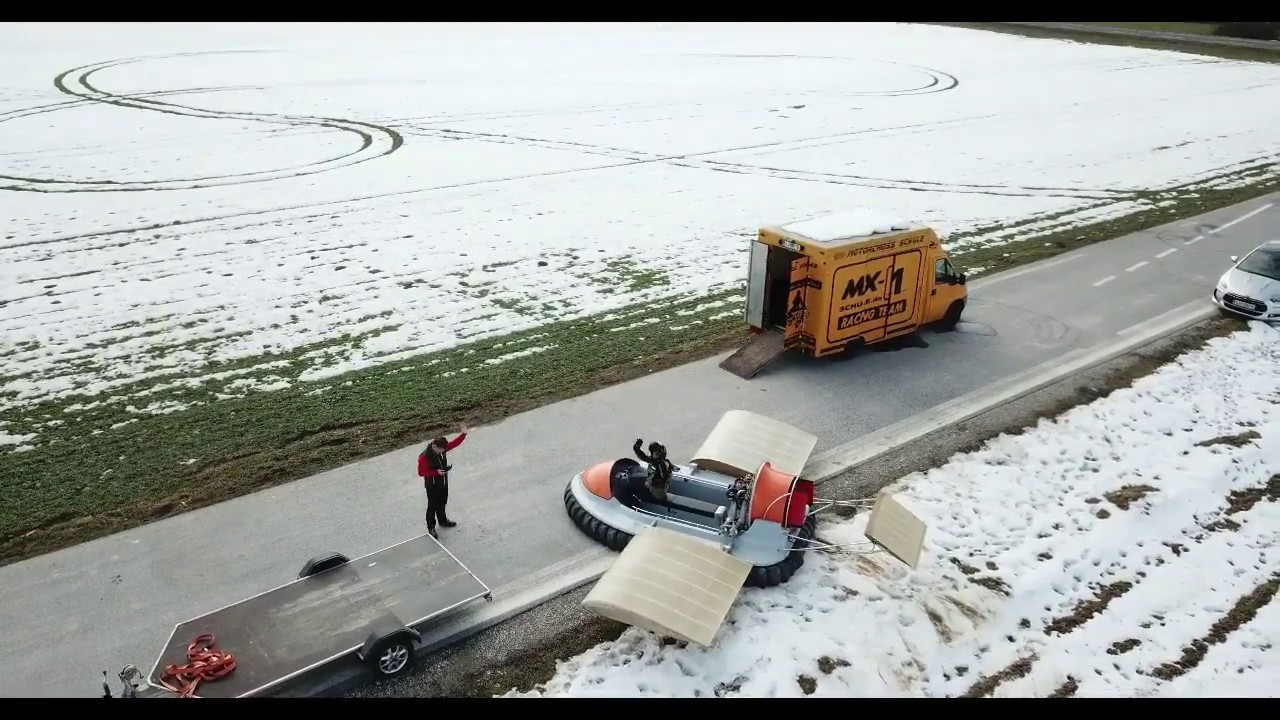 Flying hovercraft project, teaser - YouTube