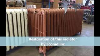 Cast iron radiator restoration with push nipples
