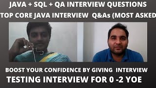 Top Core Java Interview Questions| Top SQL Interview Questions| MOST ASKED|