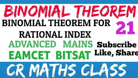 Binomial theorem part21/Shortcutmethod tosolve problems Advanced, Mains,Eamcet,Bitsat/CR MATHS CLASS