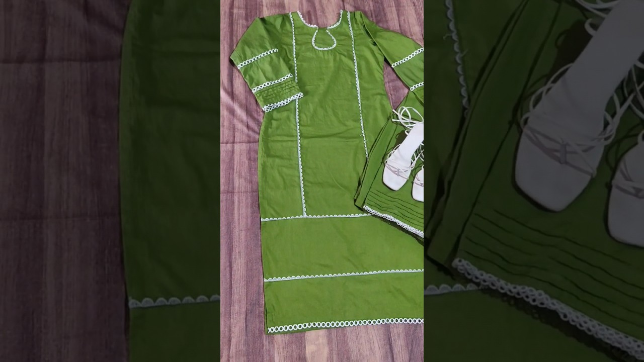 Instagram viral Pakistanj kurti /cutting and stitching /lace designs