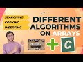 Performing Different Algorithms On Arrays [ ] Data Structure | In C Language | In Telugu