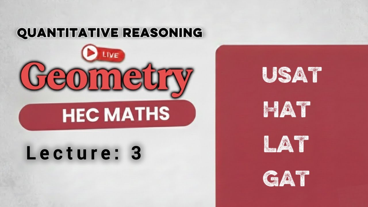 Geometry | lec#3| Topic: Circle and its parameters | HEC Maths  syllabus | Quantitative Reasoning 