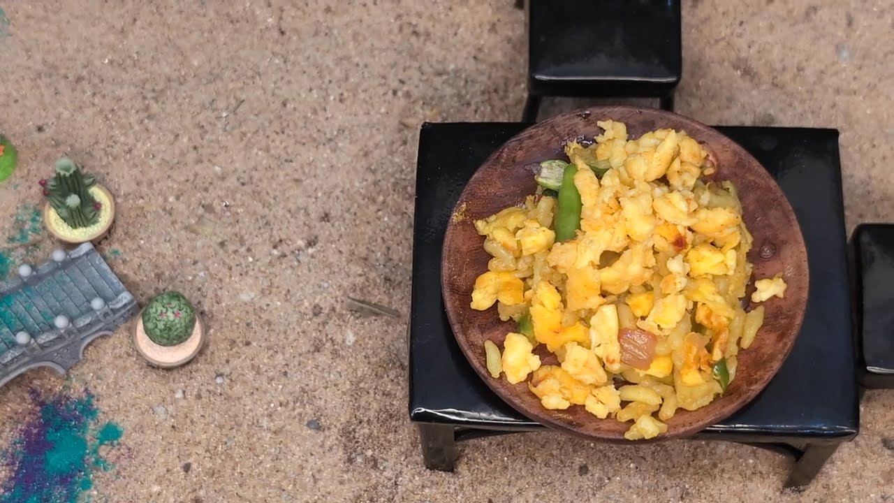 Miniature cooking | Rayalaseema Special Egg Uggani  