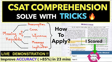 How I Improved My CSAT Score from 53 to 133|Easily Eliminate Option in CSAT Passage|ThinkBasic Folks