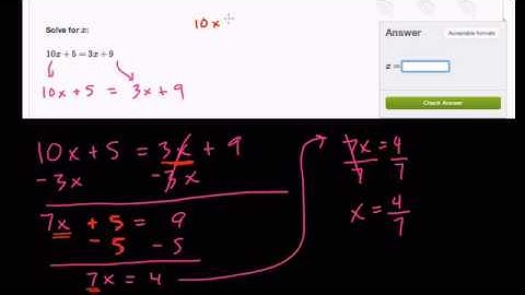 Equations With Variables on Both Sides on Khan Academy