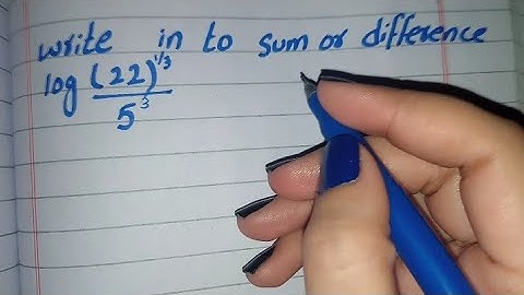 Write into Sum or Difference log (22)¹/³/5³, Write into sum or difference log (22)^1/3/5^3