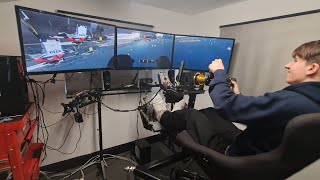 Crashing an F1 car on a Motion Simulator