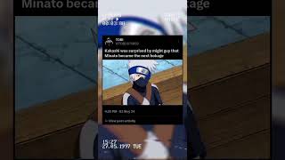 kakashi was surprised by the might guy that Minato became the next hokage 🥶 #anime #viral #naruto