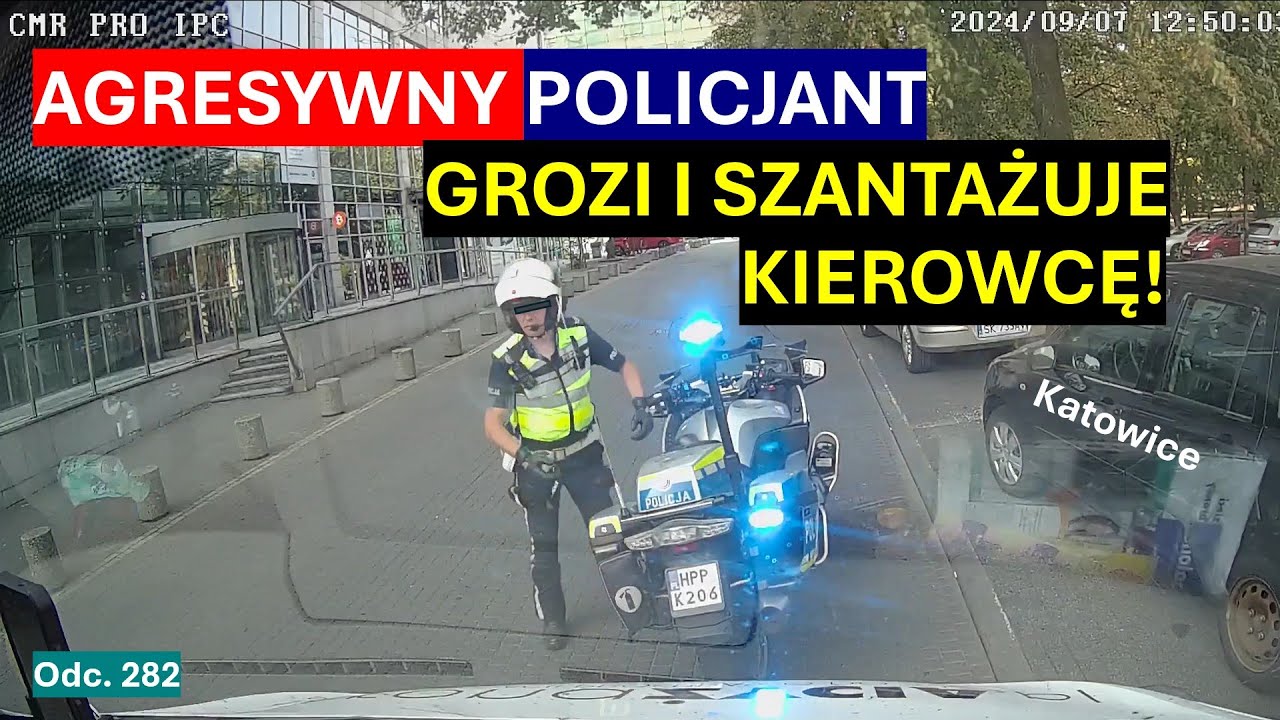 Policyjny agresor atakuje spokojnego kierowcę podczas kontroli drogowej. A ten wszystko nagrał! #282