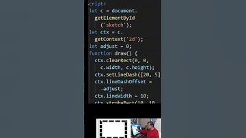 setLineDash moving dashes canvas HTML #shorts
