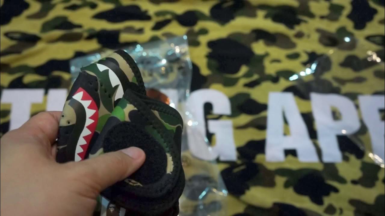 I BOUGHT BAPE MOUTH MASK CAMO SHARK ON ! BATHING APE MASK GIVEAWAY! 