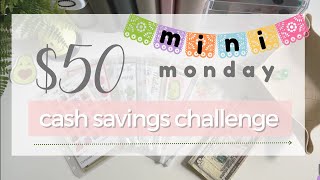 🥑  MINI MONDAY!! $50 into Mini Savings Challenges | Week 1 May | #vlogvideo #cashstuffing