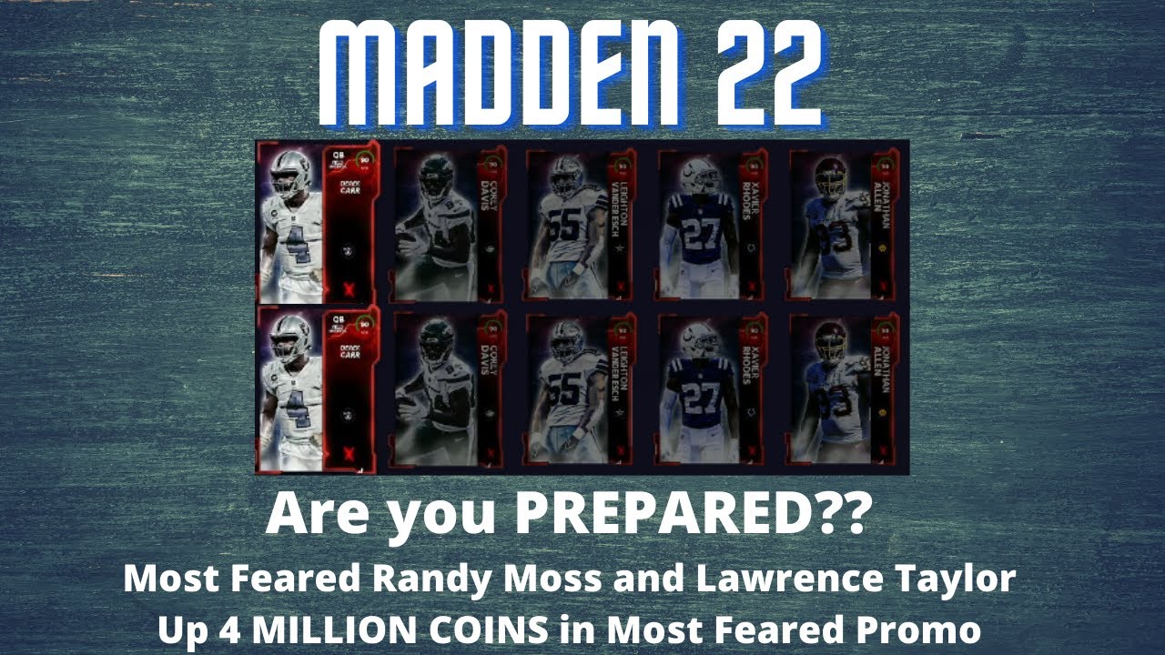 Are you prepared??  Most Feared Randy Moss and LT | Make MEGA coins today