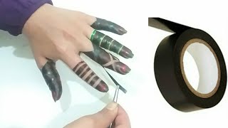 أسهل وأسرع حنه سوداني بالشريط أعمليها بنفسكThe easiest and fastest Sudanese henna with tape, do