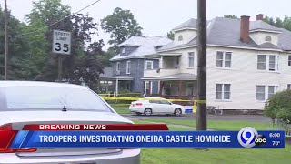 Police investigating a homicide in Oneida Castle