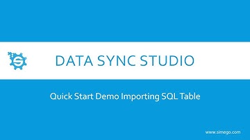 Simego Data Sync Studio Import SQL Table