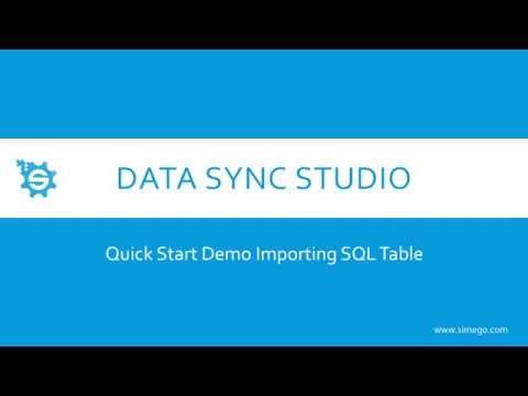 Simego Data Sync Studio Import SQL Table