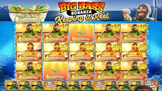 BIG BASS BONANZA - KEEPING it REAL -  NEW RECORD 5 GOLD FISHERMAN HUGE CASINO WIN BONUS BUY