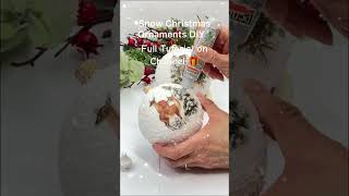 🎄 White Christmas Ornaments DIY  #christmasdecor #christmasgifts #diychristmas #christmas