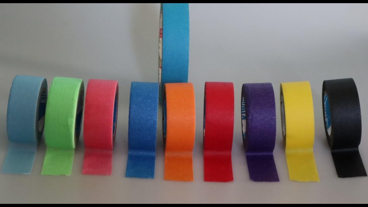 KIWIHUB Colored Masking Tape, Colored Painters Tape Colorful Craft Tape for Kids, Labeling, A