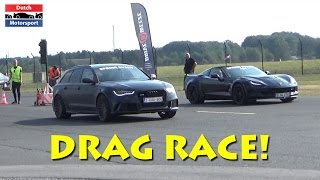 Chevrolet Corvette Z06 C7 vs Huracan, R8 V10, GT-R, CTS-V, Camaro - Spring Event 2016 Weeze