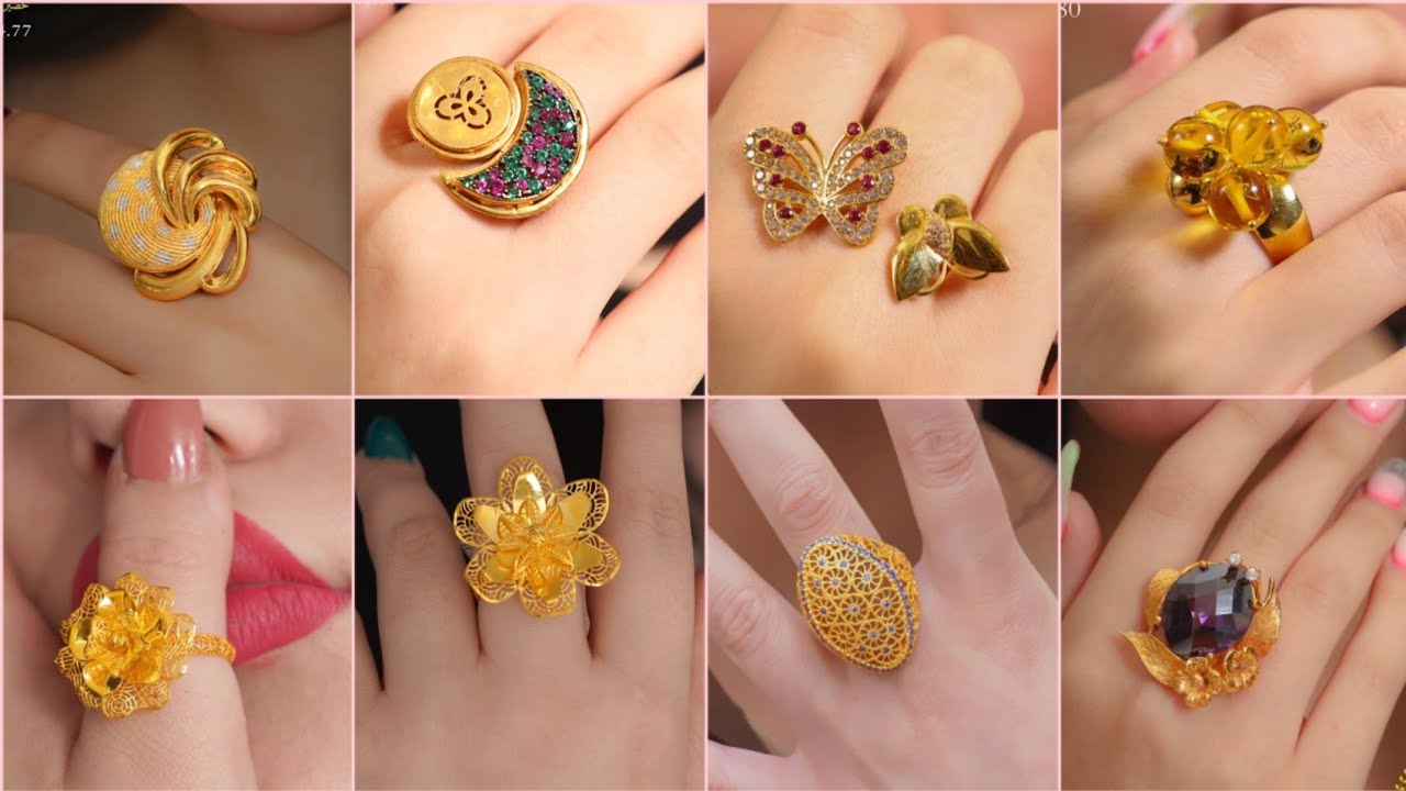 Latest Gold Rings Designs 2023 l New Gold Finger Ring Designs For Girls l   @horainshop ​