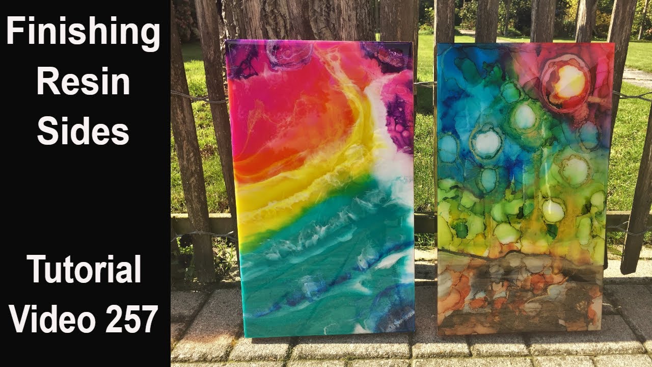 HOW TO finish the sides of resin art/ full tutorial/ using copper tape YouTube