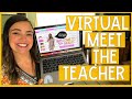 VIRTUAL MEET THE TEACHER! | Distance Learning Resource