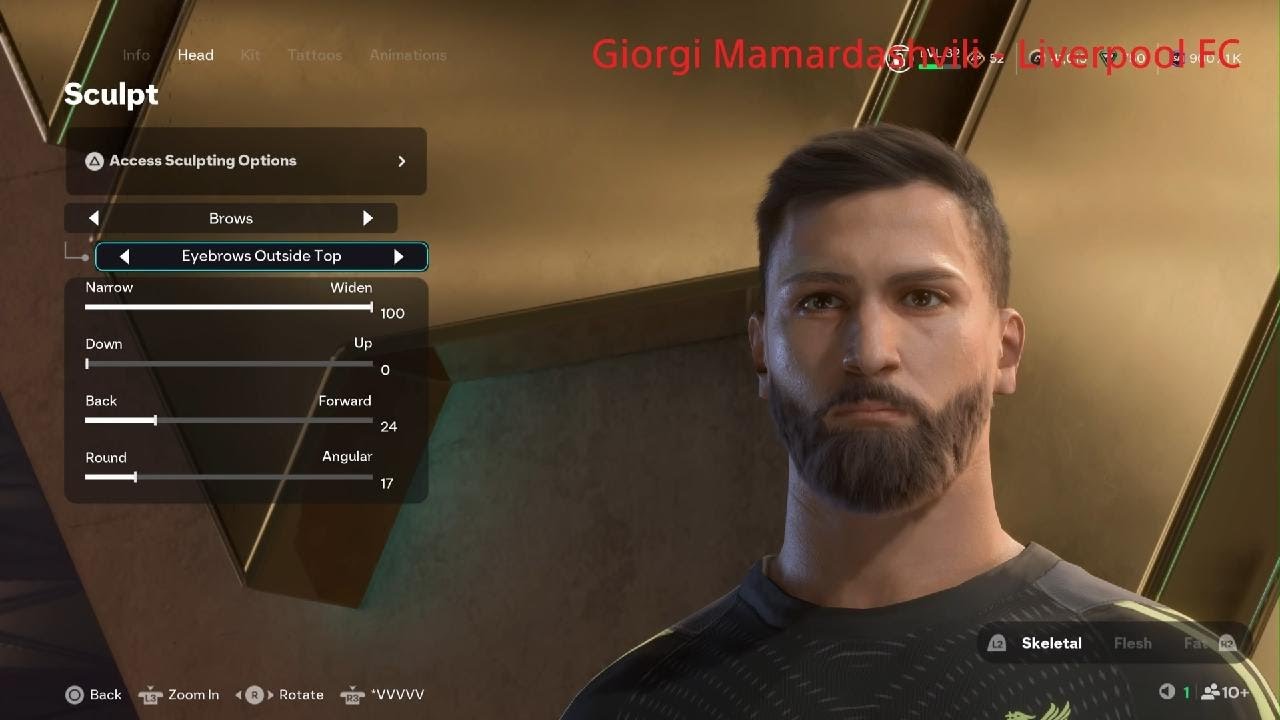 EA SPORTS FC 26 face tutorial - /Giorgi Mamardashvili/Liverpool FC/Georgia