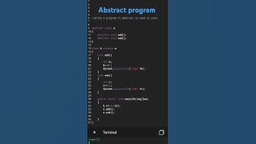 write a program to  used abstract in java. ##java #program | |viral