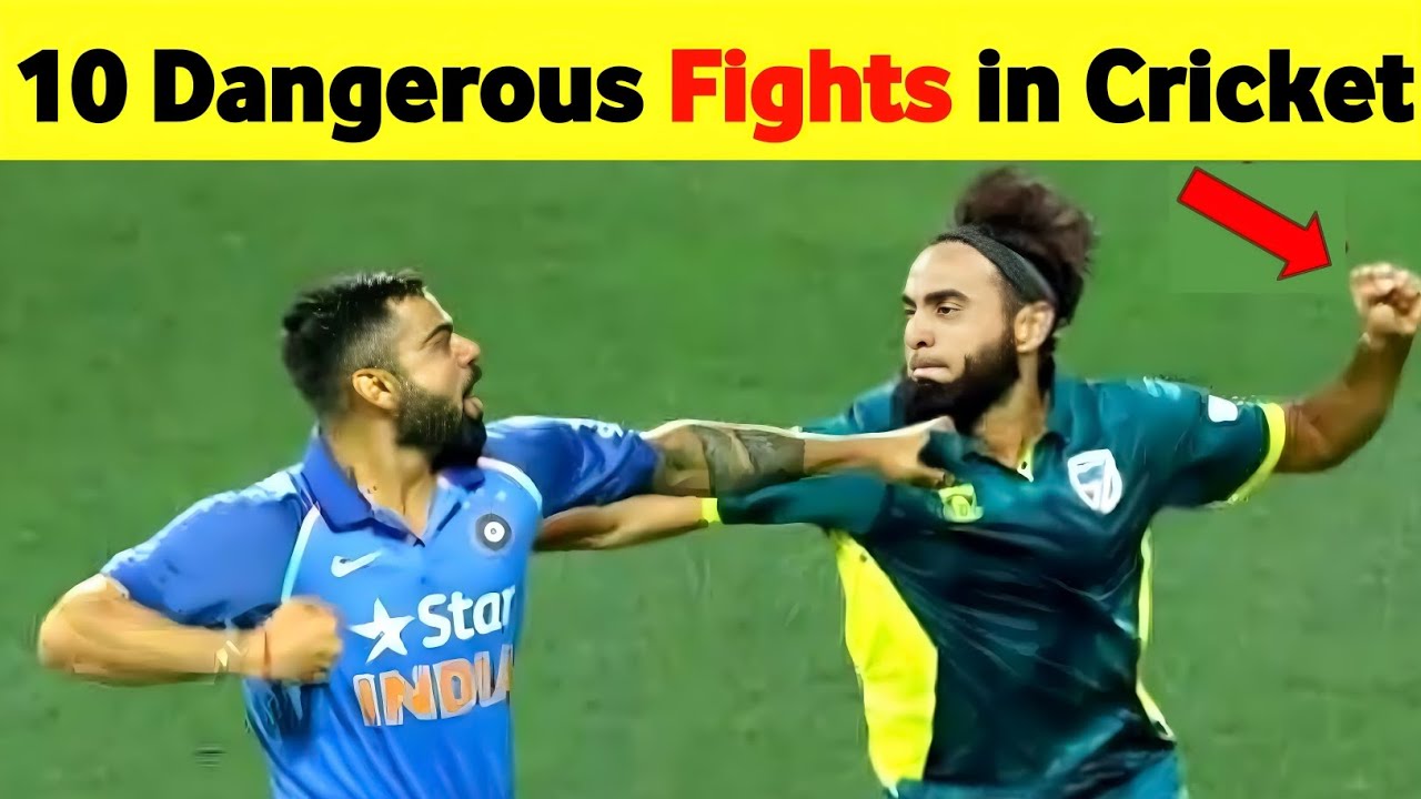 Top 10 High Voltage Fights in Cricket History | जब क्रिकेट मैदान बना ...